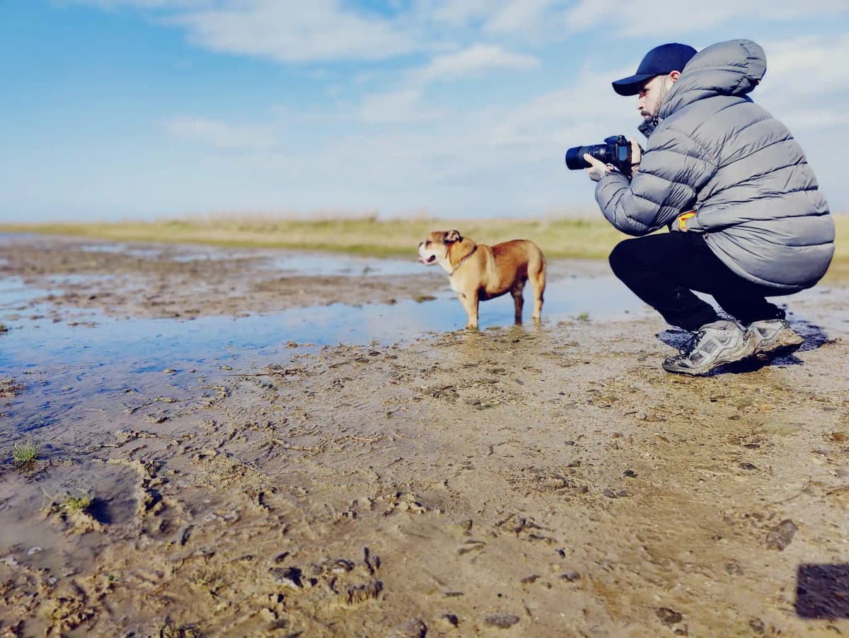 Damian Roche, founder of Churchtown Media, at RSPB Marshside nature reserve, Southport.
